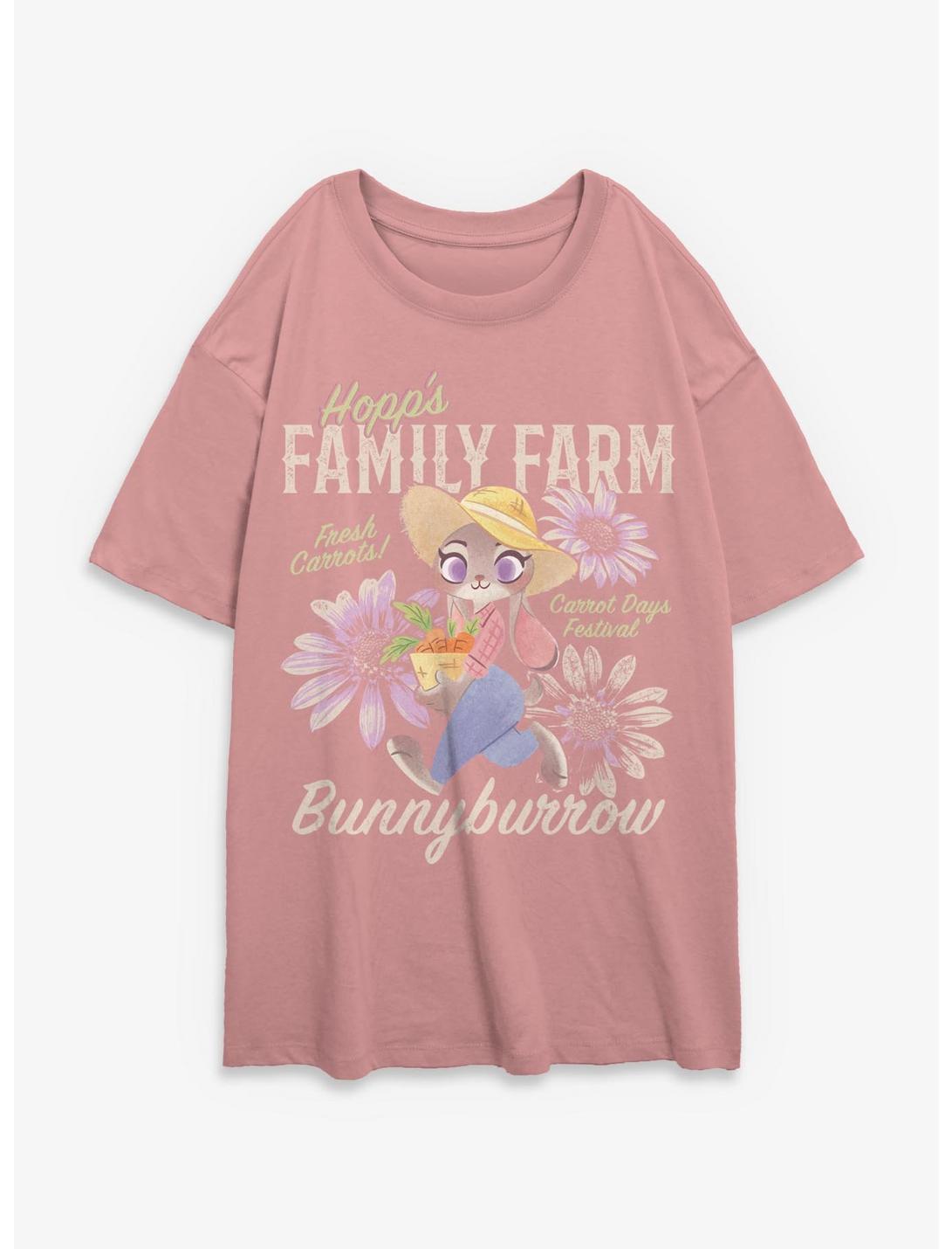 Disney Zootopia Hopp's Family Farm Girls Oversized T-Shirt