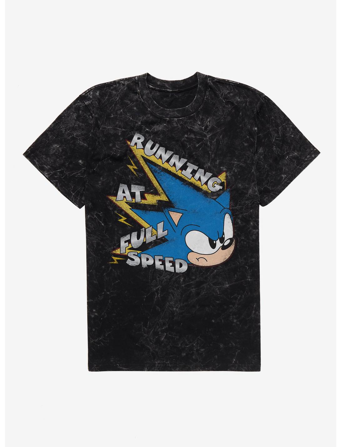 Sonic The Hedgehog Running At Full Speed Mineral Wash T-Shirt