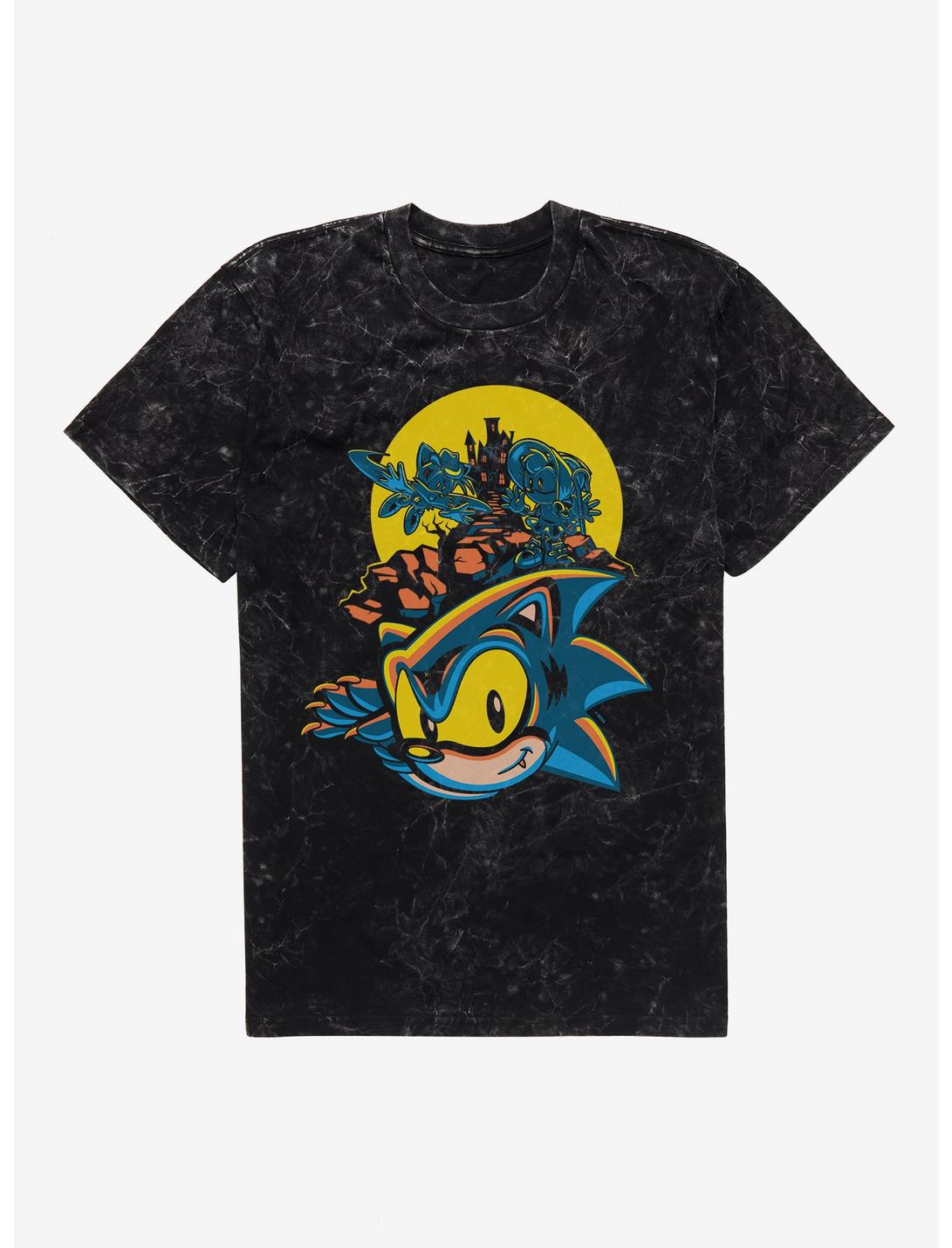 T-shirt délavé minéral Sonic The Hedgehog Spooky Scary Halloween