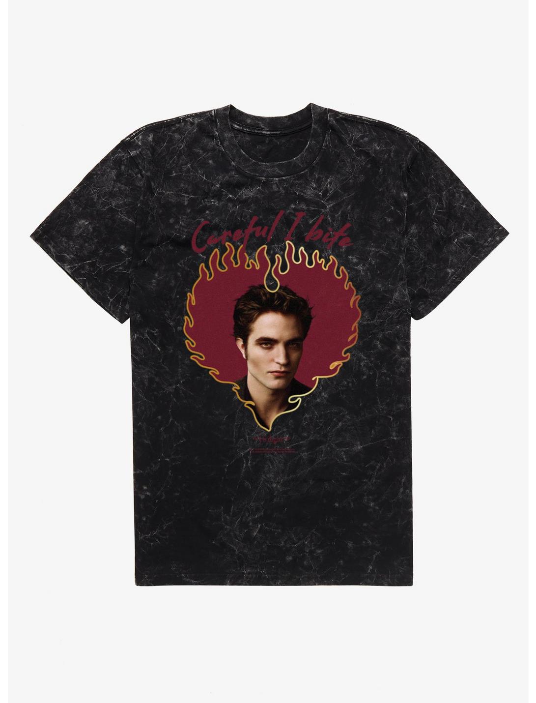 Twilight Edward Heart Careful Bite Mineral Wash T-Shirt