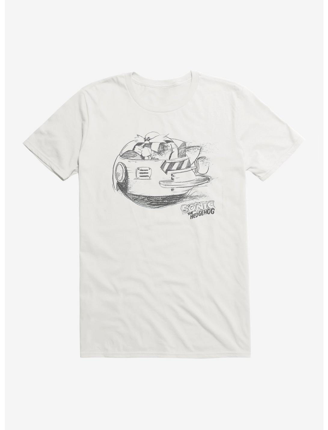 Sonic The Hedgehog Dr. Eggman Egg Mobile Artistic Sketch T-Shirt