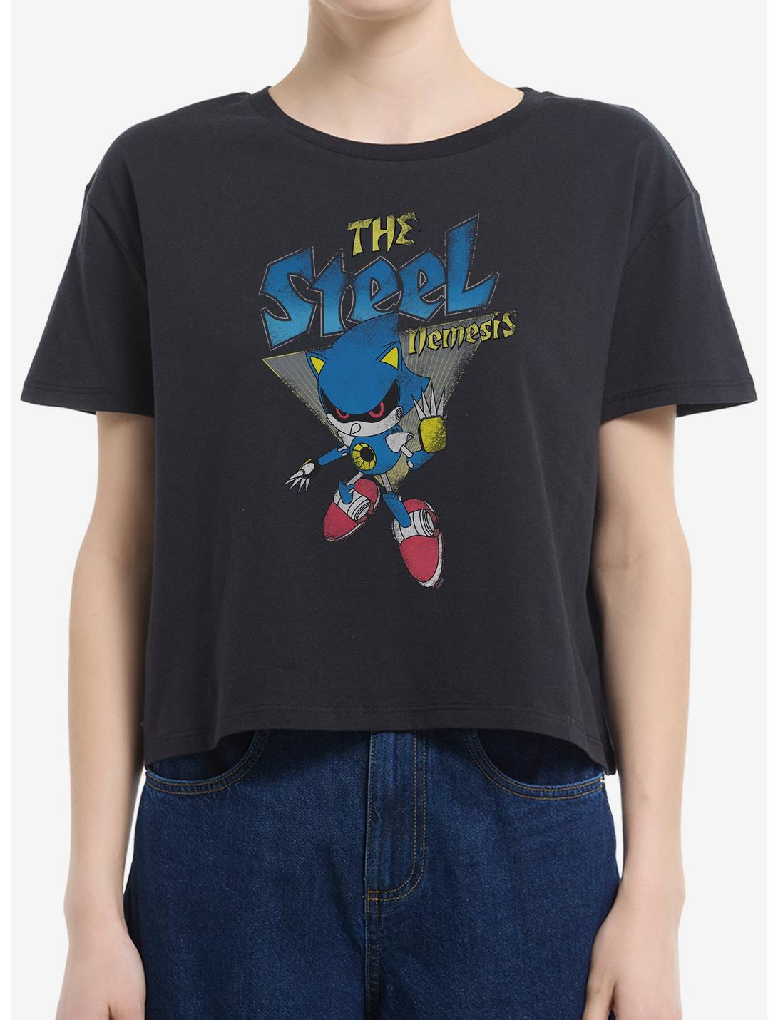 Sonic The Hedgehog The Steel Nemesis Girls Boxy Crop T-Shirt