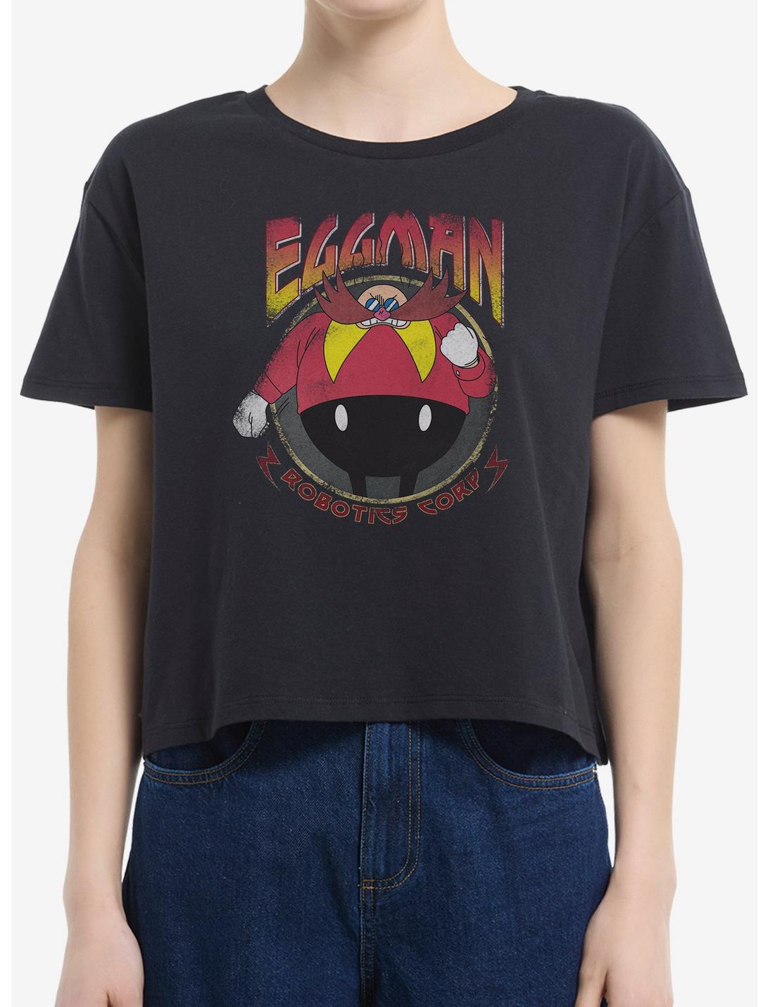 Sonic The Hedgehog Eggman Robotics Corp Girls Boxy Crop T-Shirt
