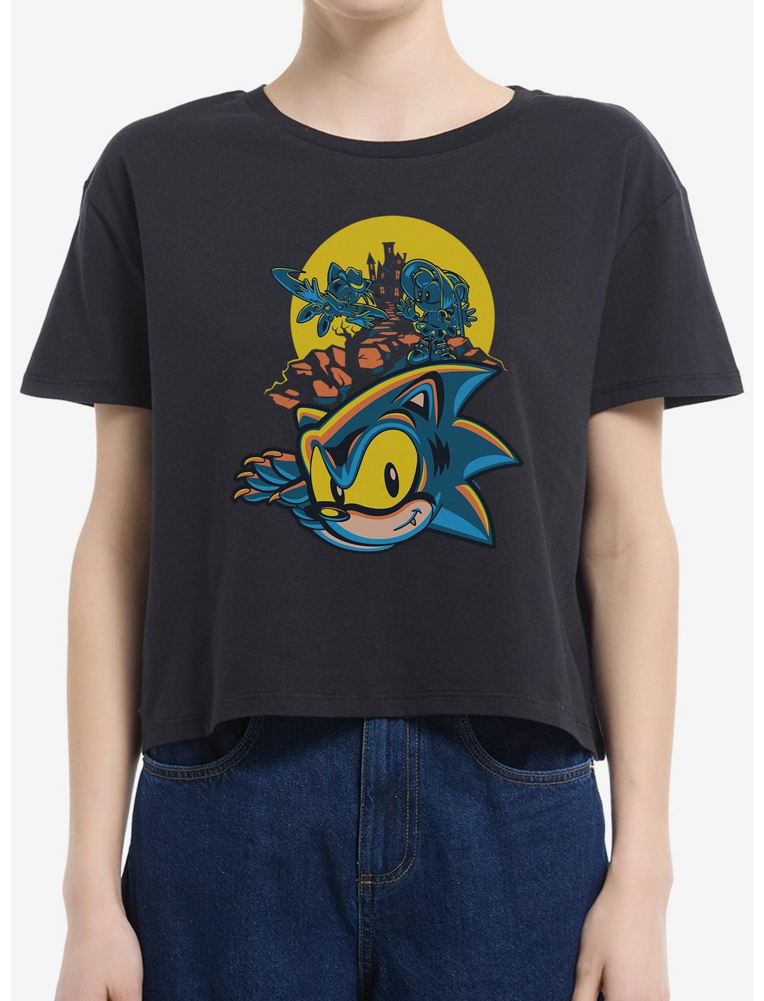 T-shirt court ample pour filles Sonic The Hedgehog Spooky Scary Halloween