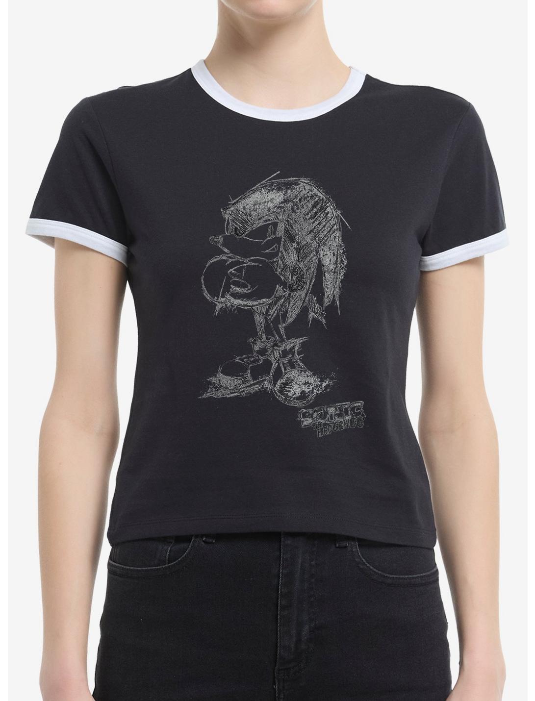 Sonic The Hedgehog Hedgy Metal Team Sonic Girls Ringer T-Shirt