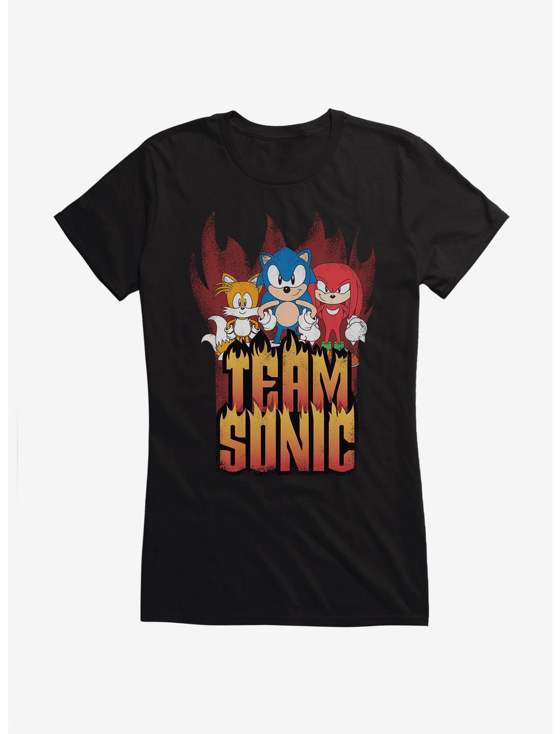 Sonic The Hedgehog Hedgy Metal Team Sonic Girls T-Shirt