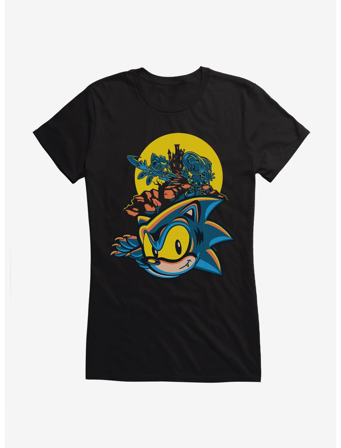 Sonic The Hedgehog Spooky Scary Halloween Girls T-Shirt