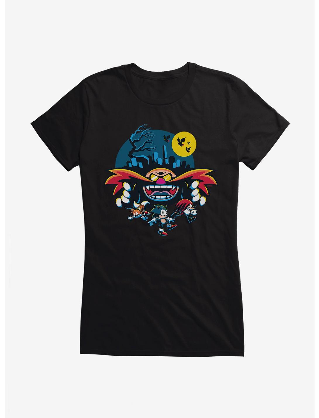 Sonic The Hedgehog Eggman Spooky Scary Halloween Girls T-Shirt