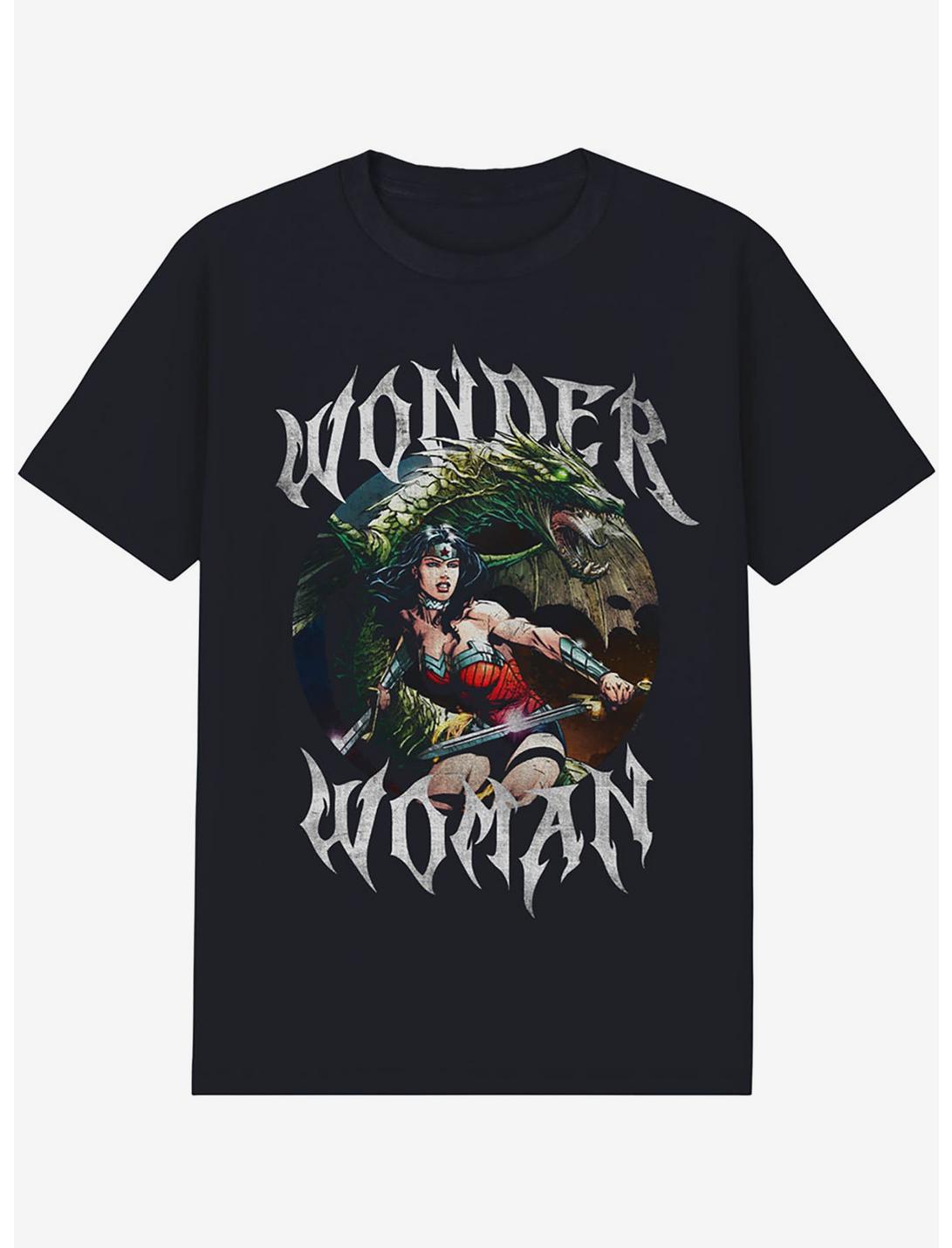DC Comics Justice League Wonder Woman Dragon Cover T-Shirt