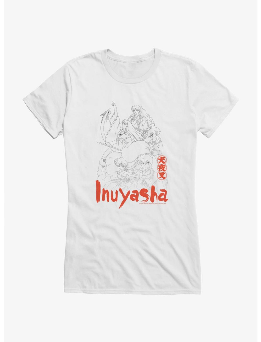 InuYasha Outline Of Heroes Girls T-Shirt