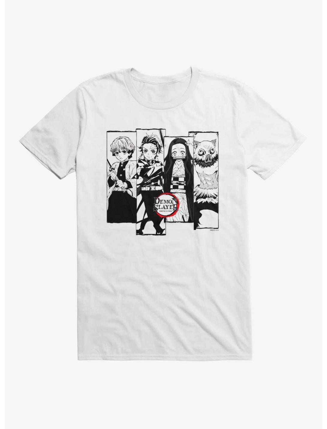 Demon Slayer Black And White Panels T-Shirt