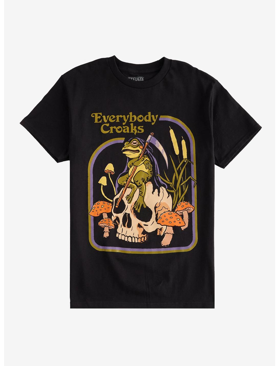 Frog Reaper Everybody Croaks T-Shirt By Steven Rhodes