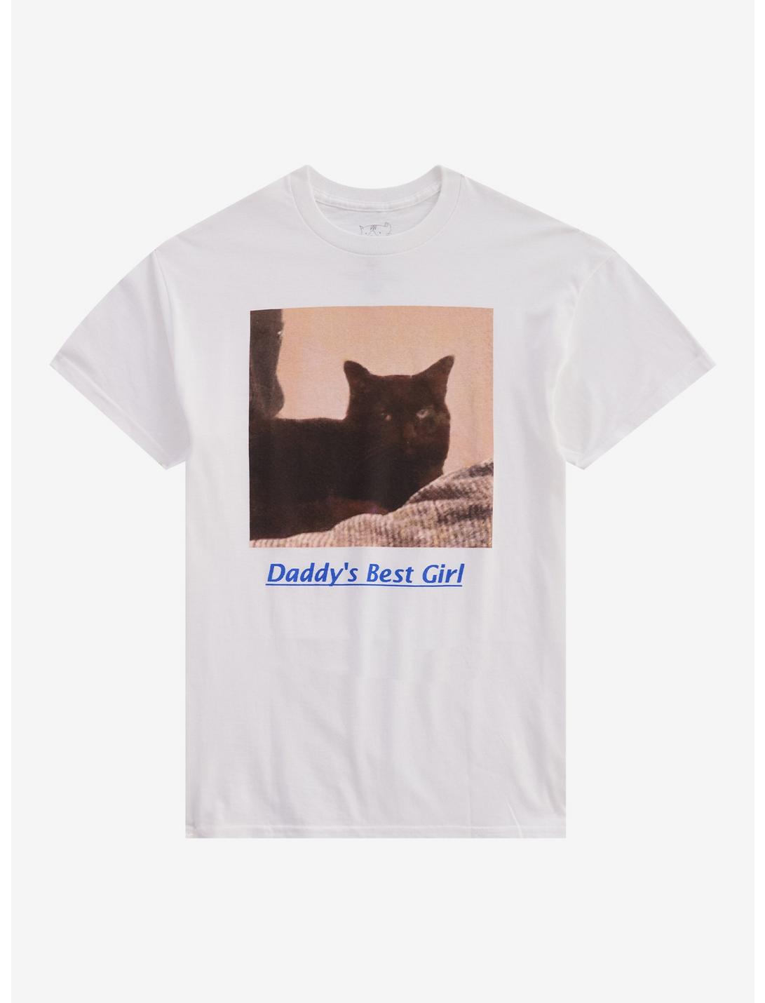 Daddy's Best Girl Cat Photo T-Shirt By Fautbarb
