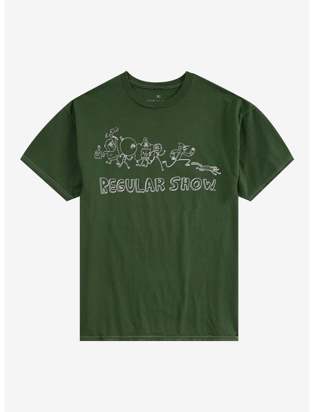 T-shirt contour groupe Regular Show