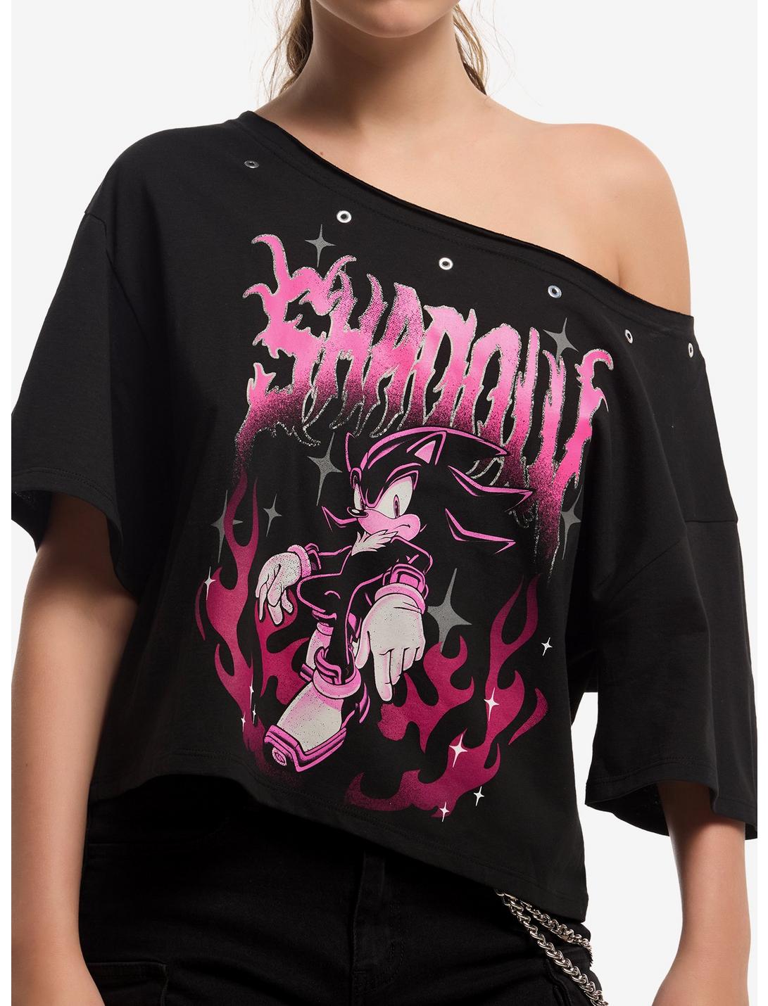 T-shirt Fille Épaules Dénudées avec Œillets Shadow, Sonic Le Hérisson