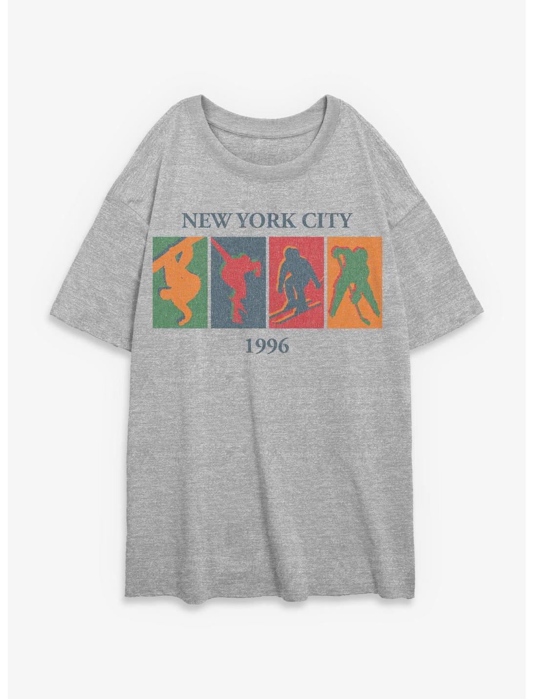 New York City Winter Sports Girls Oversized T-Shirt