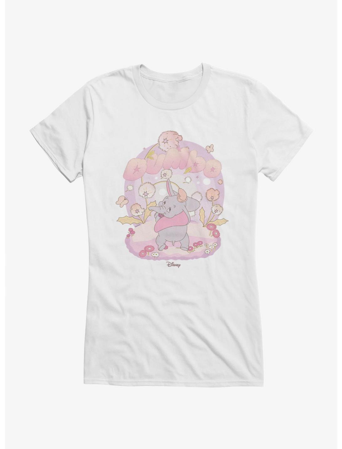 Disney Dumbo Fluffy Flowers Womens T-Shirt