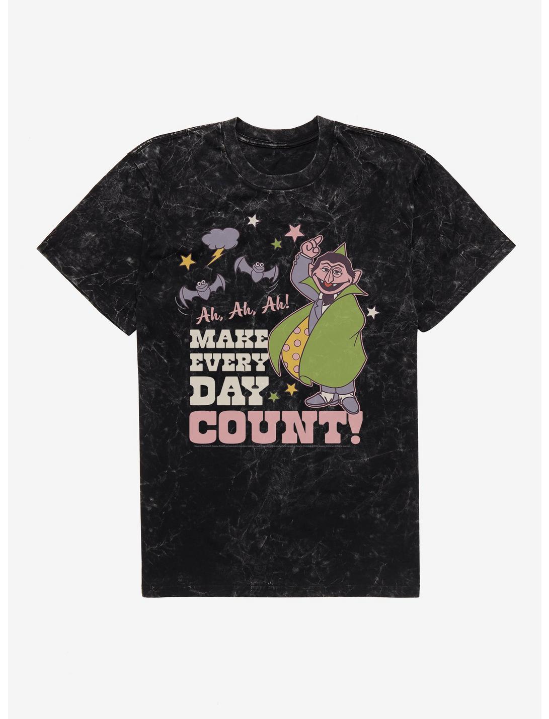 T-shirt délavé Sesame Street Count Von Count Compte chaque jour !