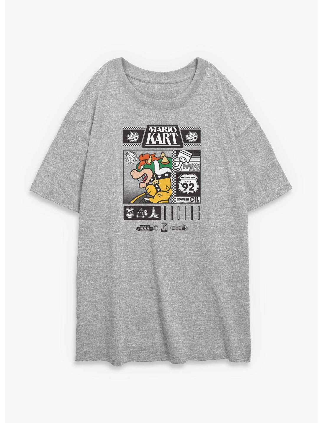 Nintendo Bowser Oil Racing Girls Oversized T-Shirt