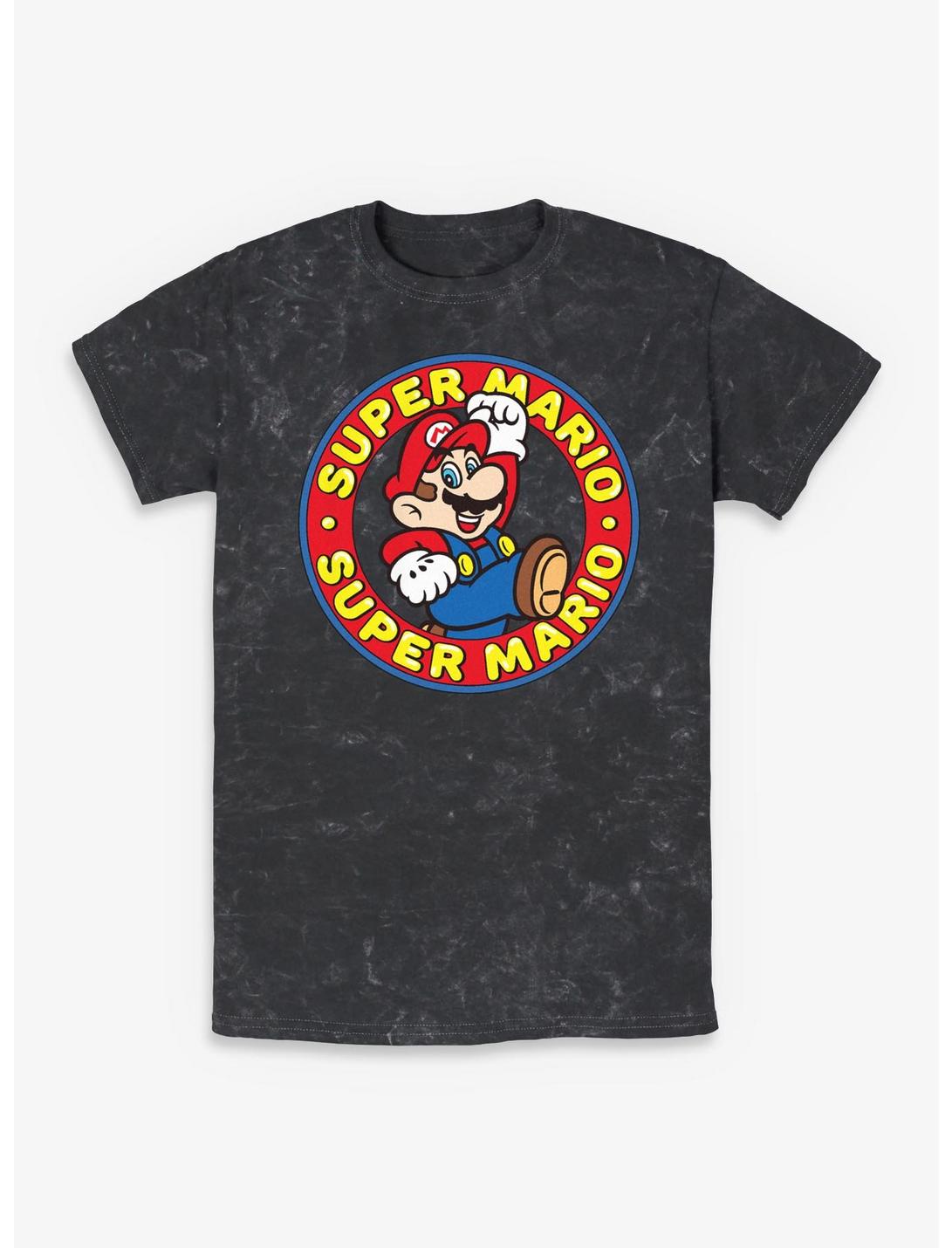 T-shirt Nintendo Super Mario Circle délavé minéral