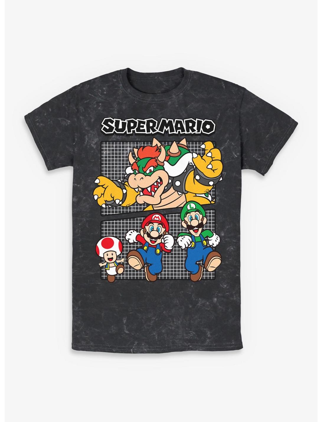 Nintendo Super Mario Group Mineral Wash T-Shirt