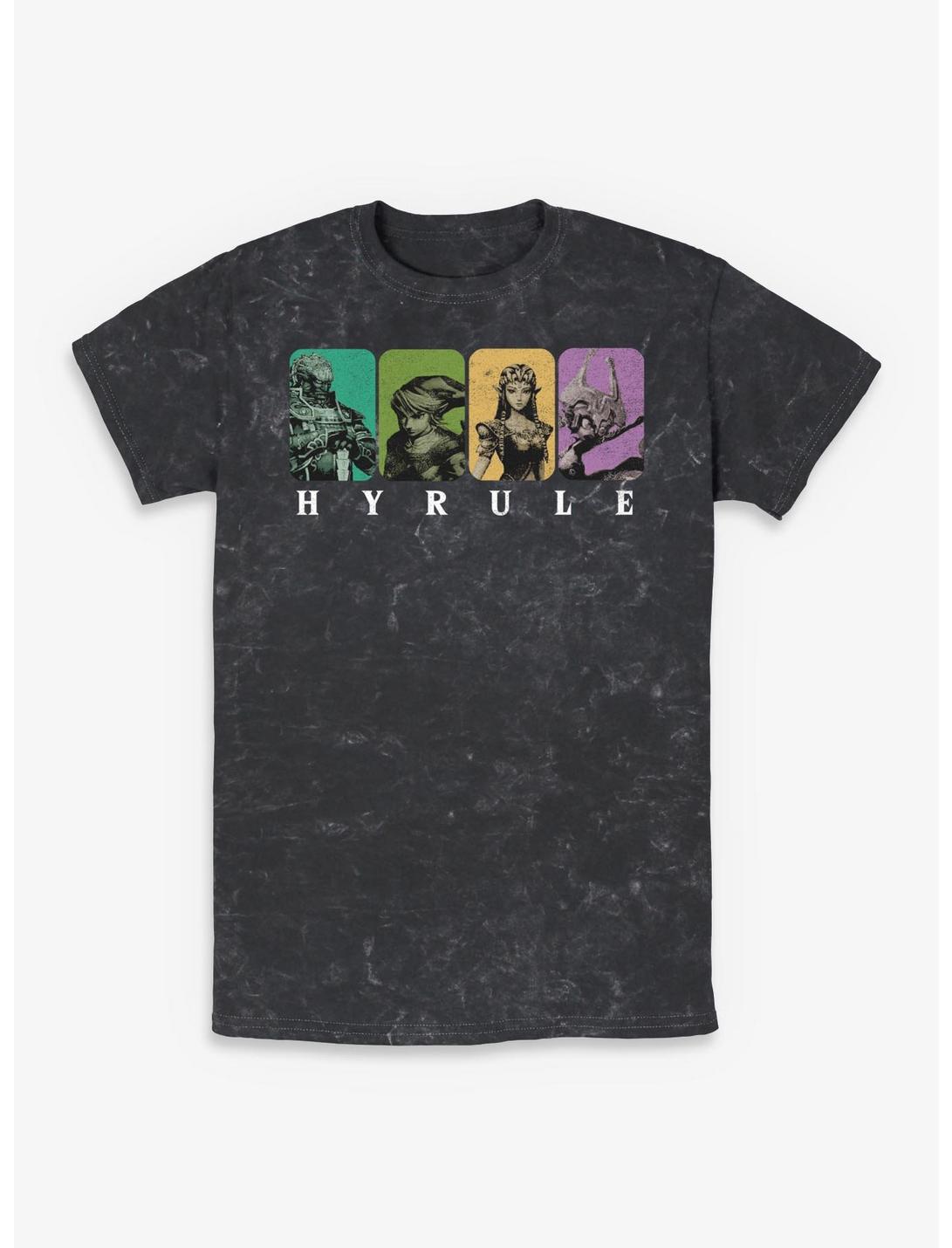 Nintendo Hyrule Character Panels Mineral Wash T-Shirt