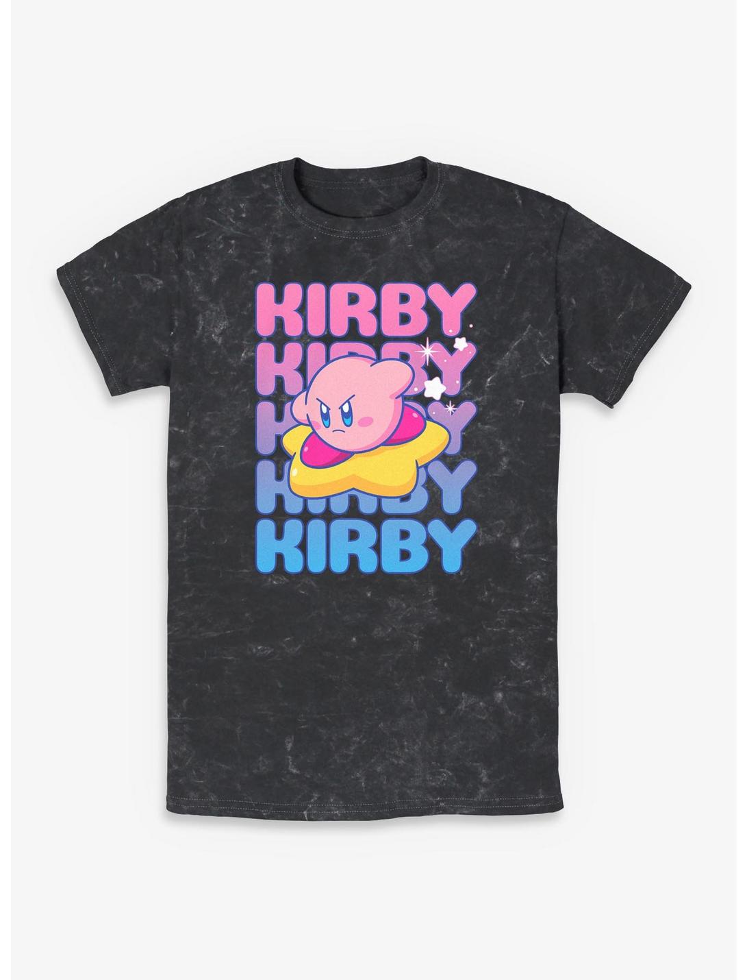 Nintendo Kirby Text Stack Mineral Wash T-Shirt