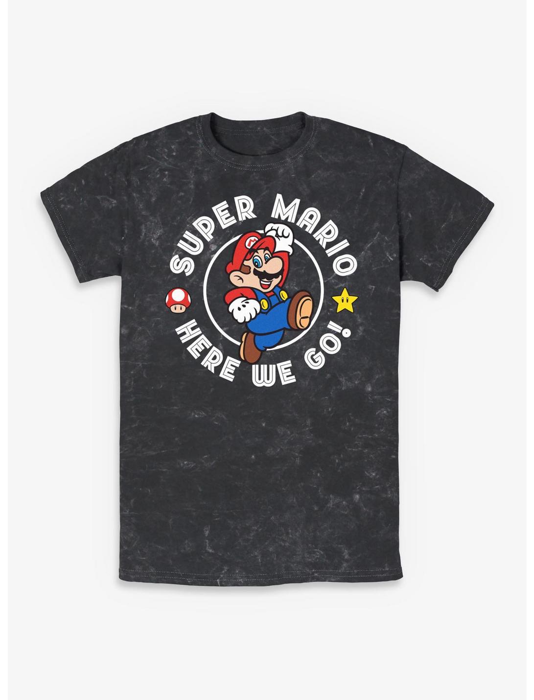 Nintendo Super Mario Here We Go Mineral Wash T-Shirt