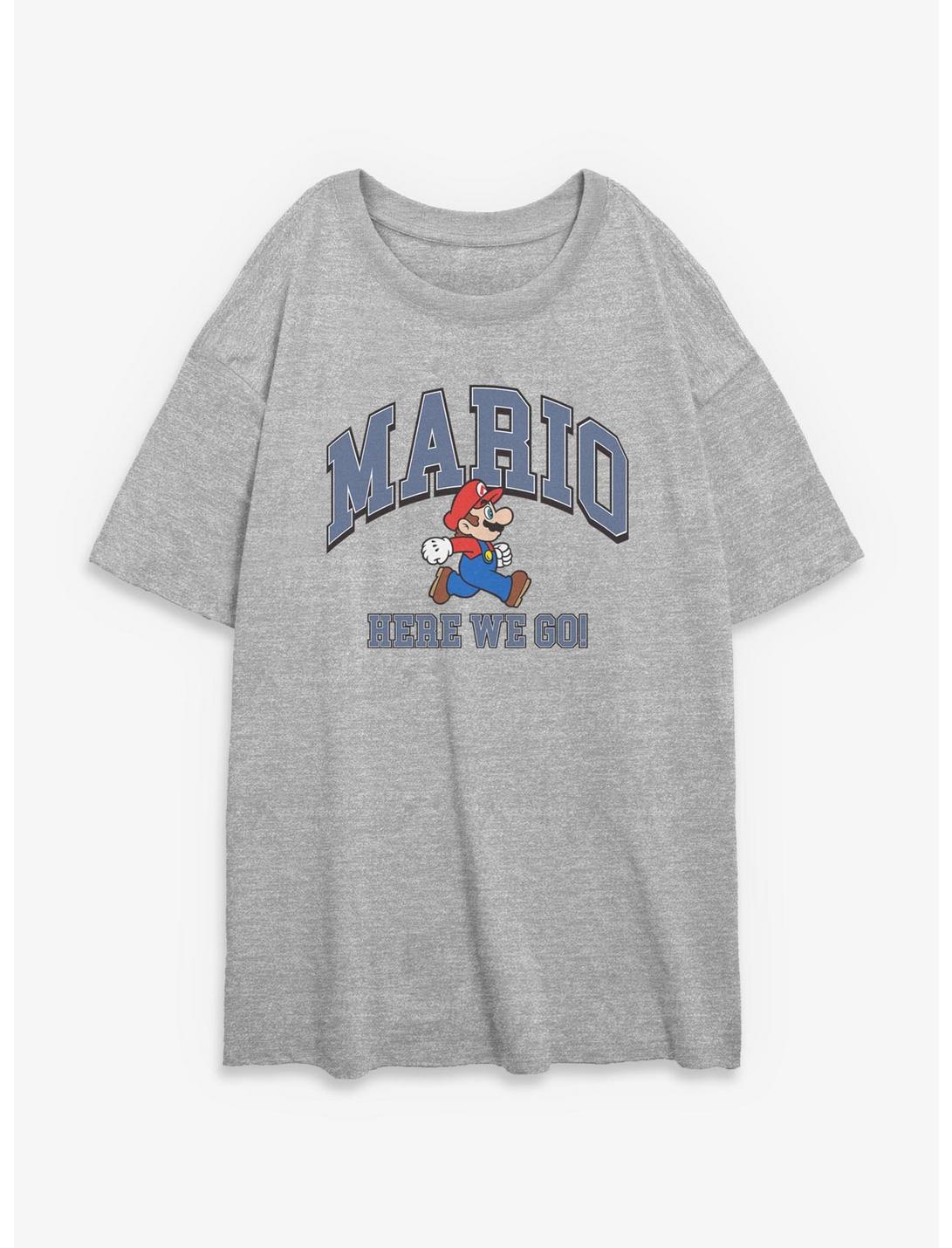 Nintendo Mario Here We Go Girls Oversized T-Shirt