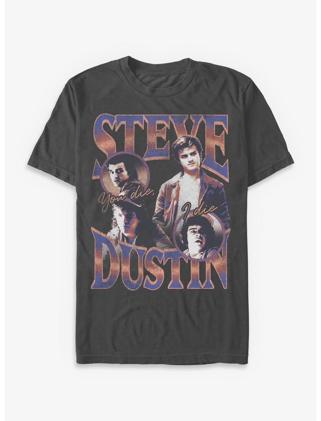 T-shirt Stranger Things Steve & Dustin Tu meurs, je meurs