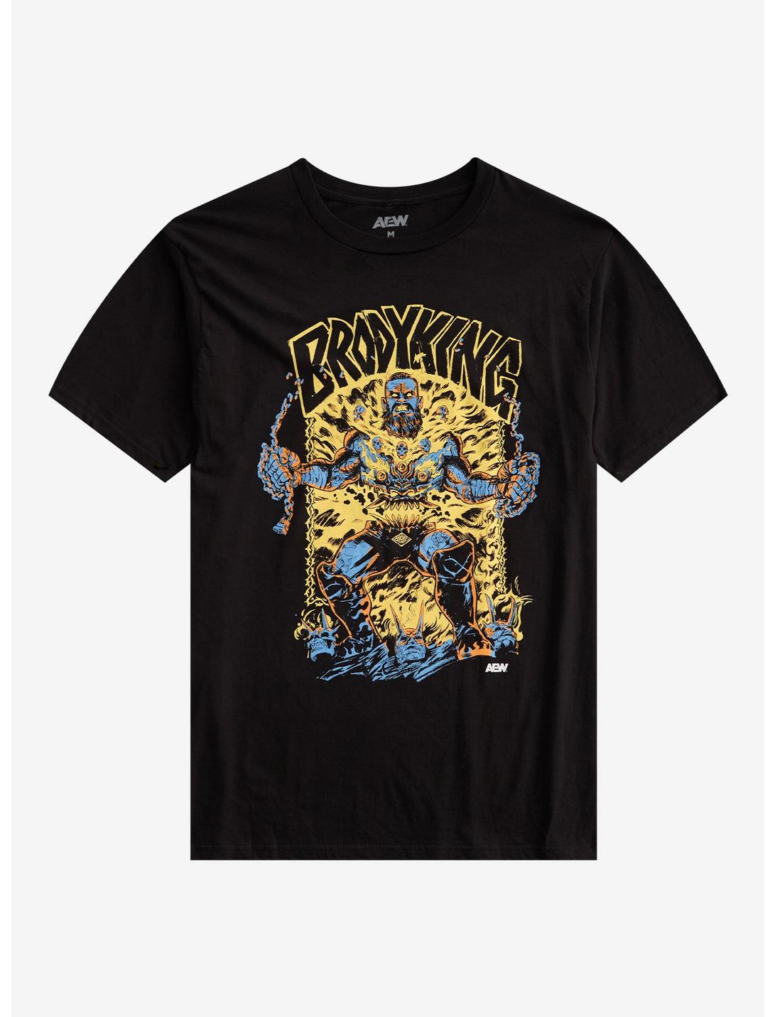 T-shirt Brody King Flames All Elite Wrestling