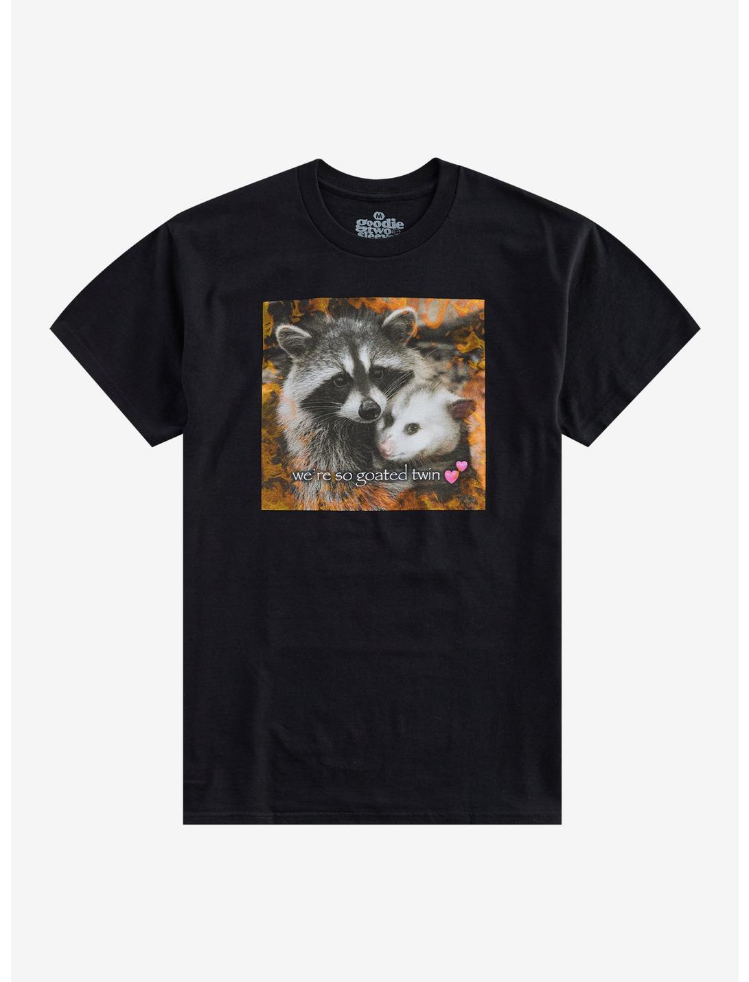 Goated Twin Raccoon & Possum T-Shirt By Goodie Two Sleeves