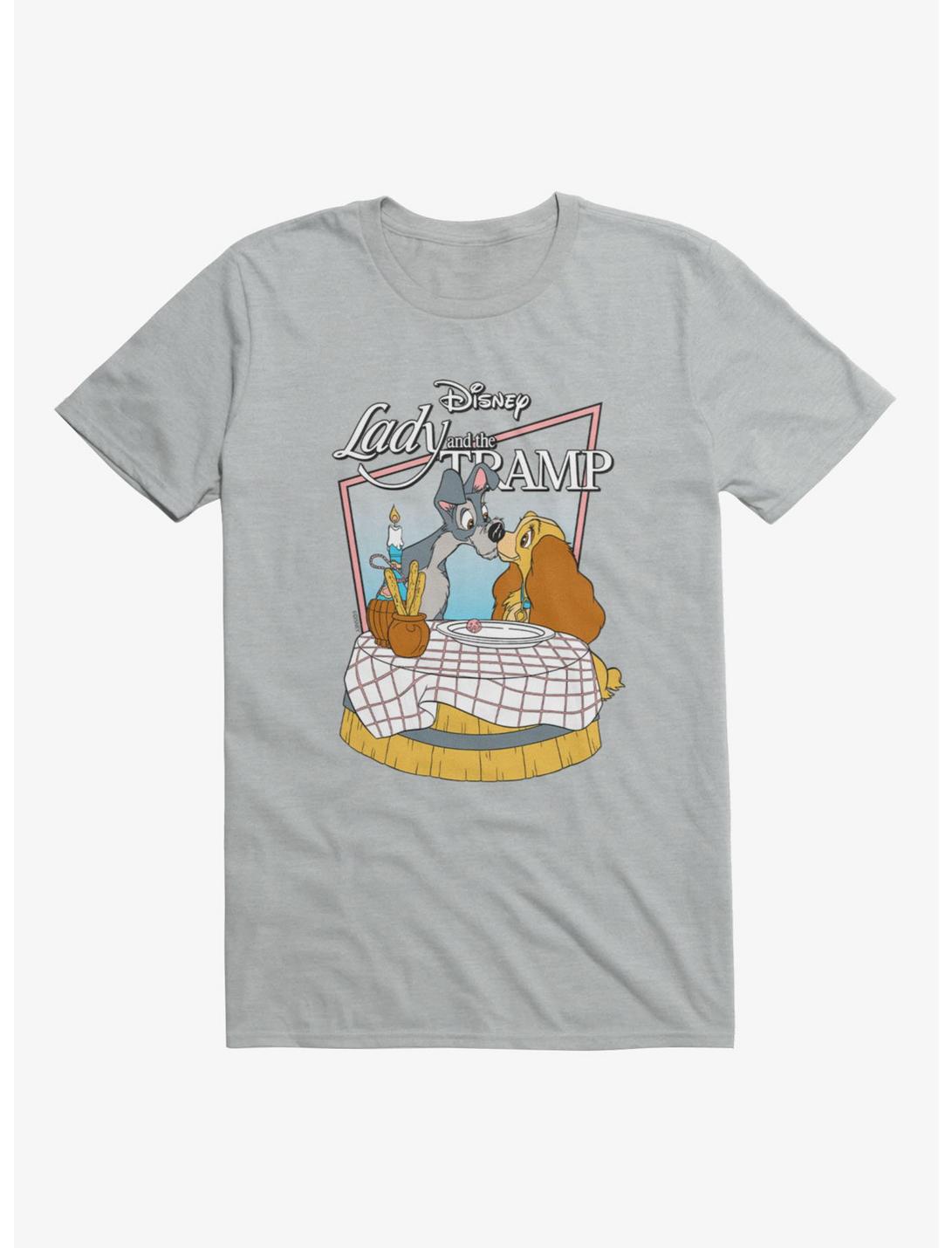 T-shirt Disney La Belle et le Clochard Le baiser du dîner