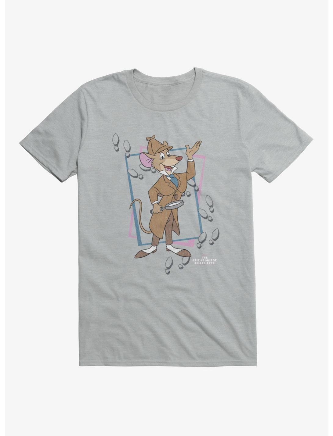 Disney Great Mouse Detective Footprint Squares T-Shirt