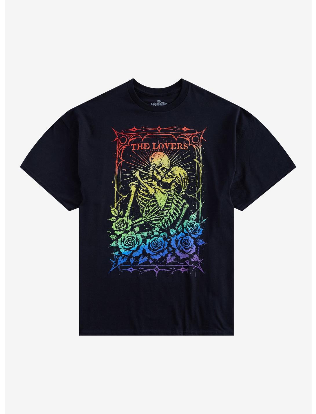 The Lovers Skeletons Rainbow T-Shirt By Goodie Two Sleeves