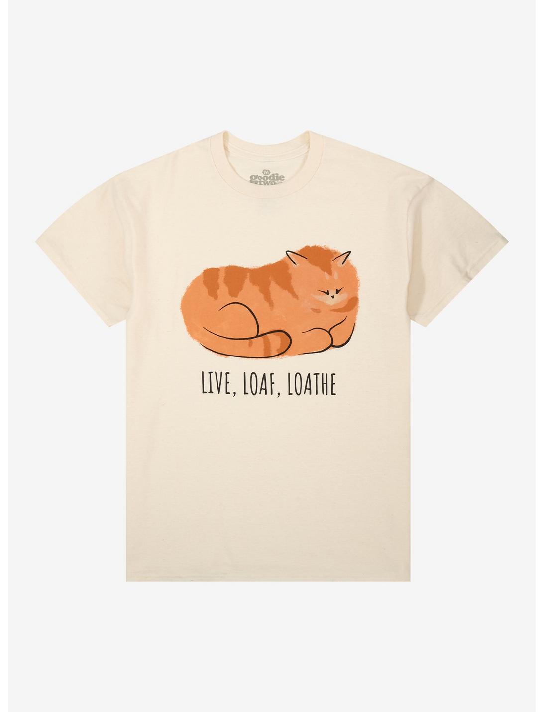 Live Loaf Loathe Cat T-Shirt By Goodie Two Sleeves