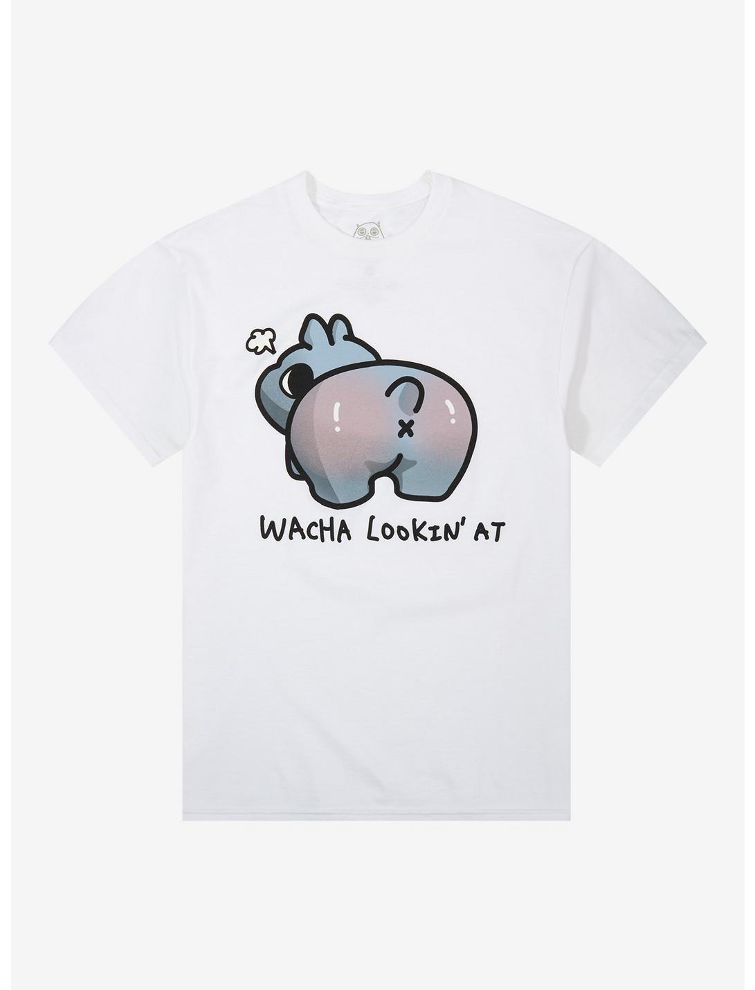 Wacha Lookin' At Hippo T-Shirt By Hootles Art