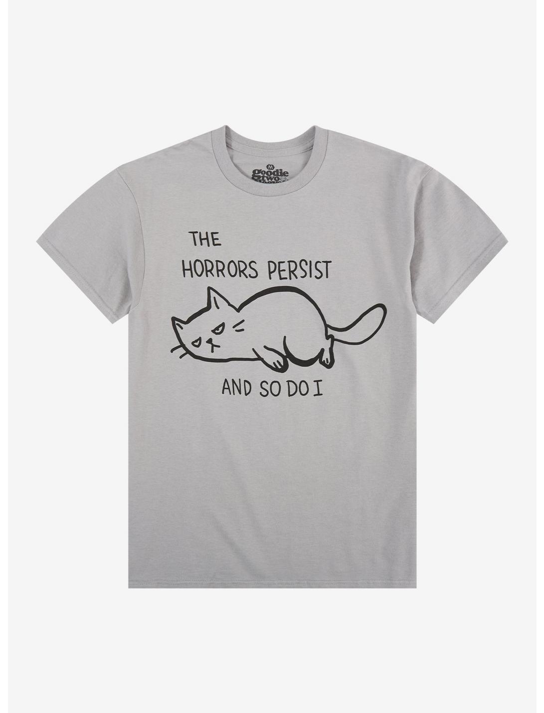 The Horrors Persist Cat T-Shirt By Goodie Two Sleeves