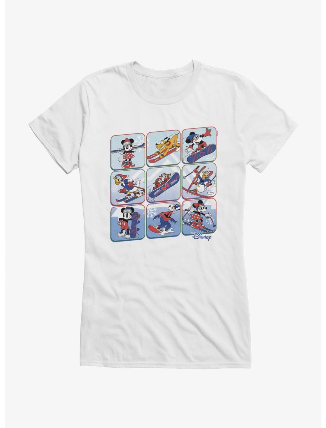 Disney Mickey And Friends Winter Sport Squares T-Shirt