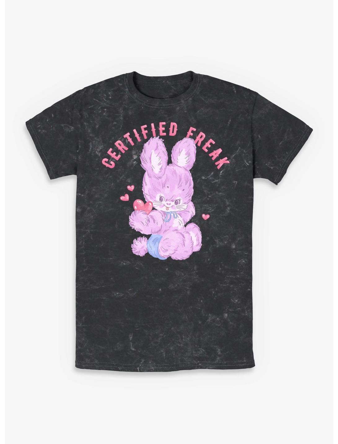 Certified Freak Fuzzy Bunny Mineral Wash T-Shirt Hot Topic Exclusive