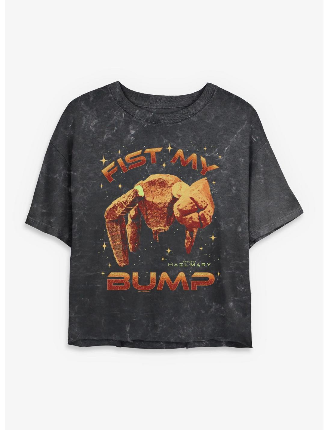 Project Hail Mary Bump Fister Girls Mineral Wash Crop T-Shirt