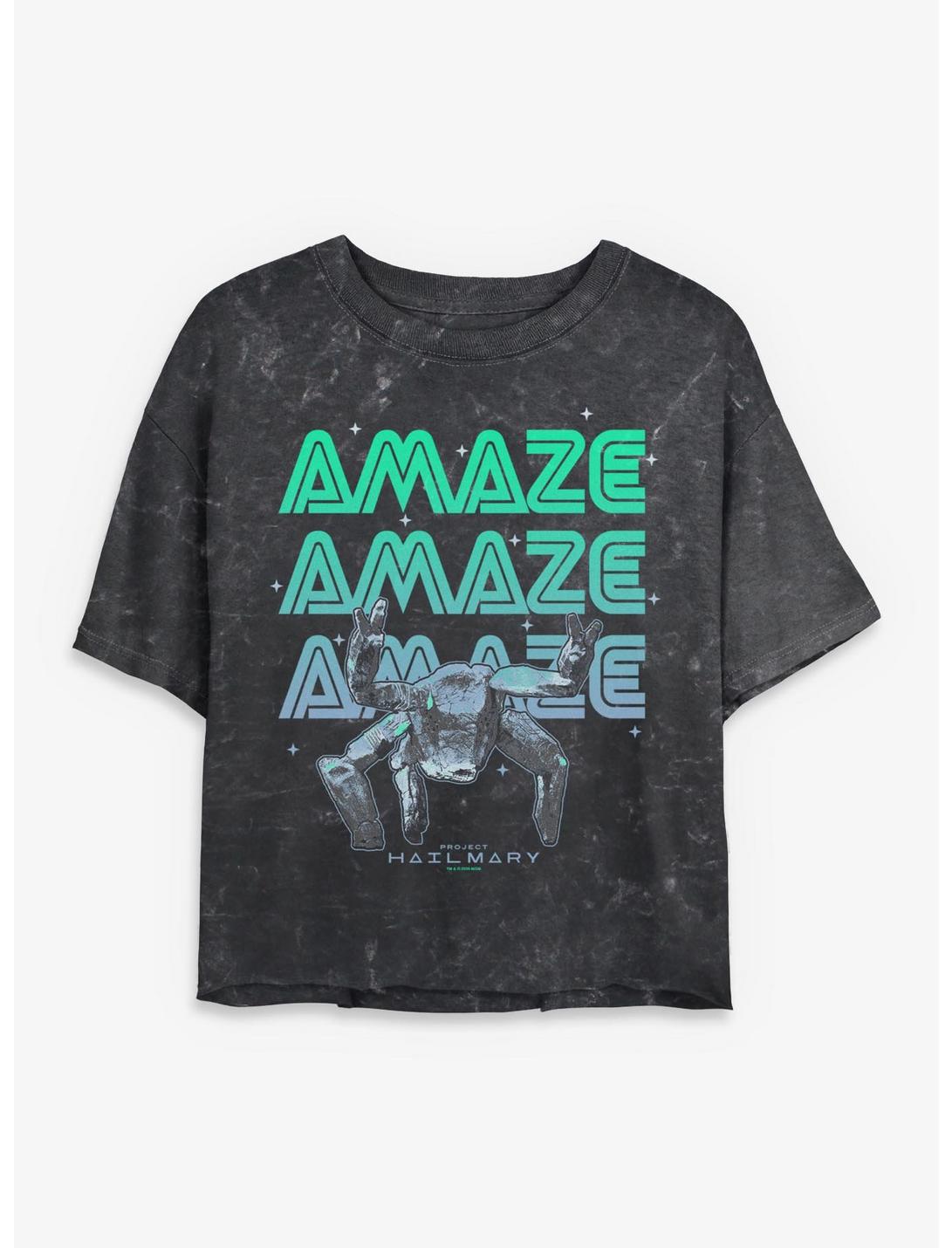 Project Hail Mary Amazing Rocky Girls Mineral Wash Crop T-Shirt