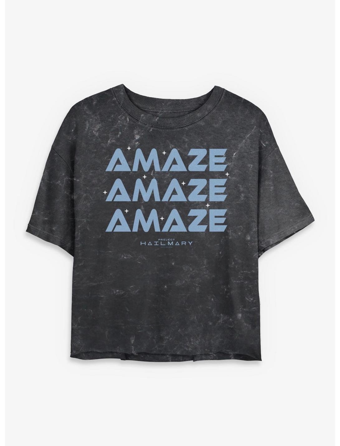 Project Hail Mary Amaze Amaze Amaze Girls Mineral Wash Crop T-Shirt