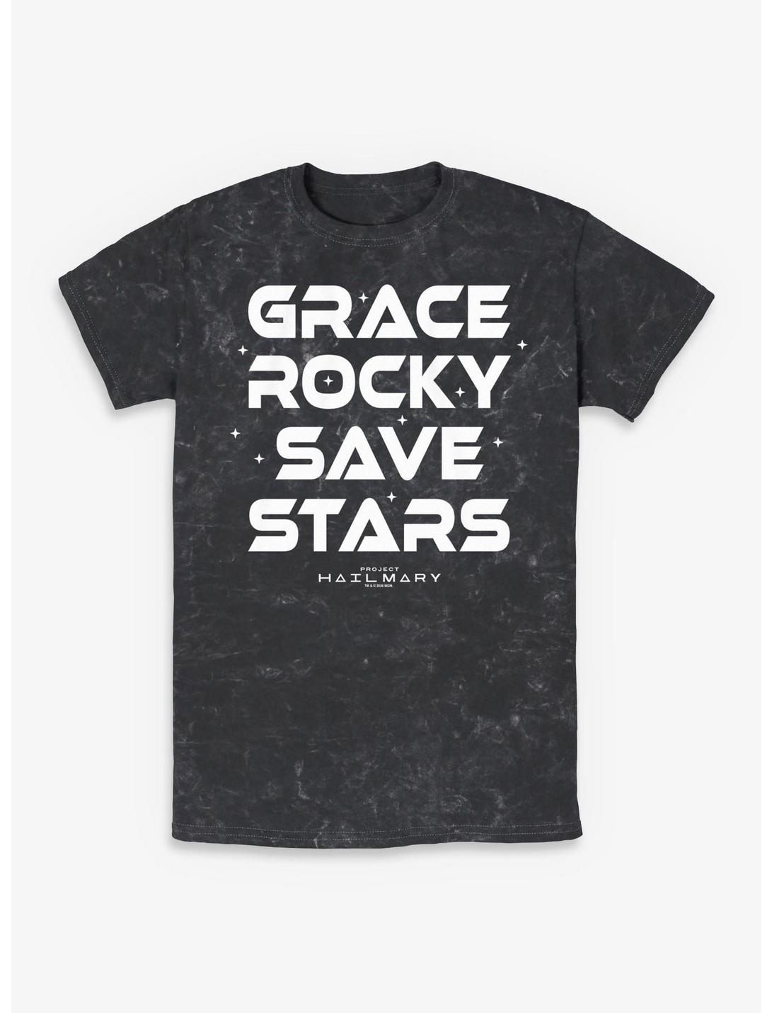 Project Hail Mary Grace Rocky Save Stars Mineral Wash T-Shirt