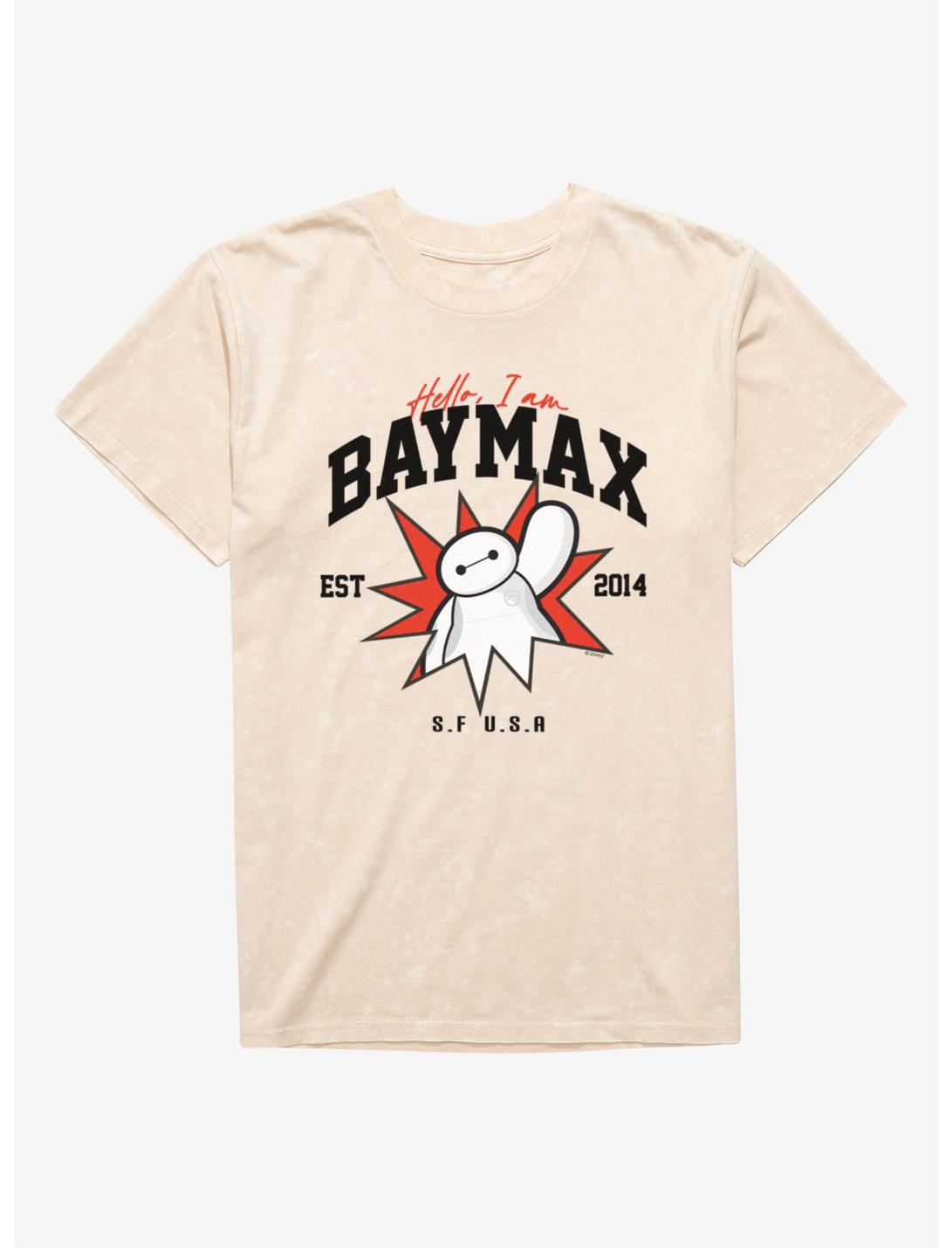 Disney Big Hero 6 Hello Baymax Star Mineral Wash T-Shirt