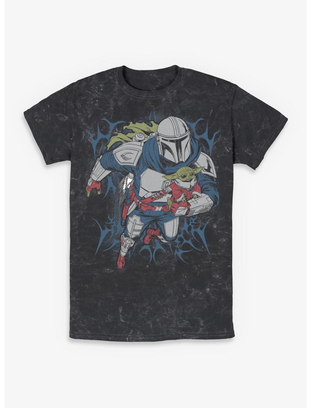 Star Wars The Mandalorian & Grogu Most Metal Duo Mineral Wash T-Shirt Hot Topic Exclusive