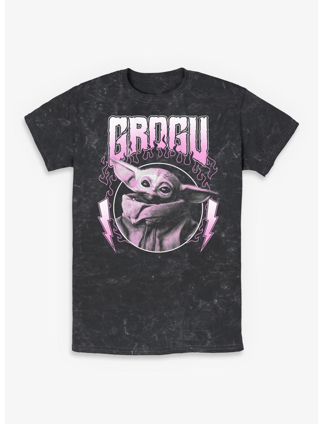 T-Shirt Lavage Minéral Métallique Star Wars The Mandalorian Grogu Exclusivité Hot Topic