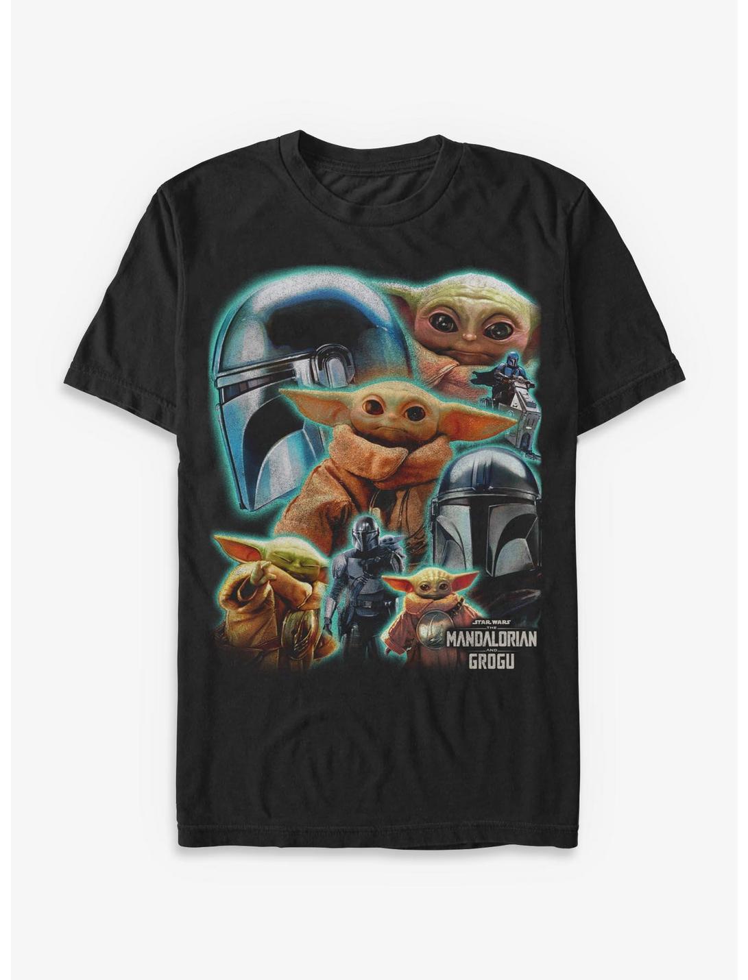 Star Wars The Mandalorian & Grogu Cosmic Collage T-Shirt Hot Topic Exclusive