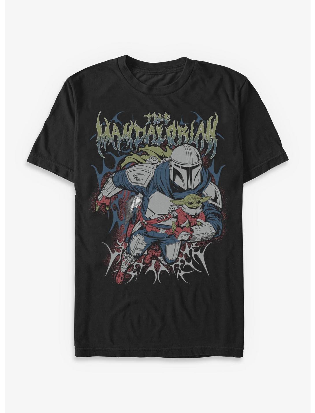 T-shirt Star Wars The Mandalorian et Grogu en métal – Exclusivité Hot Topic