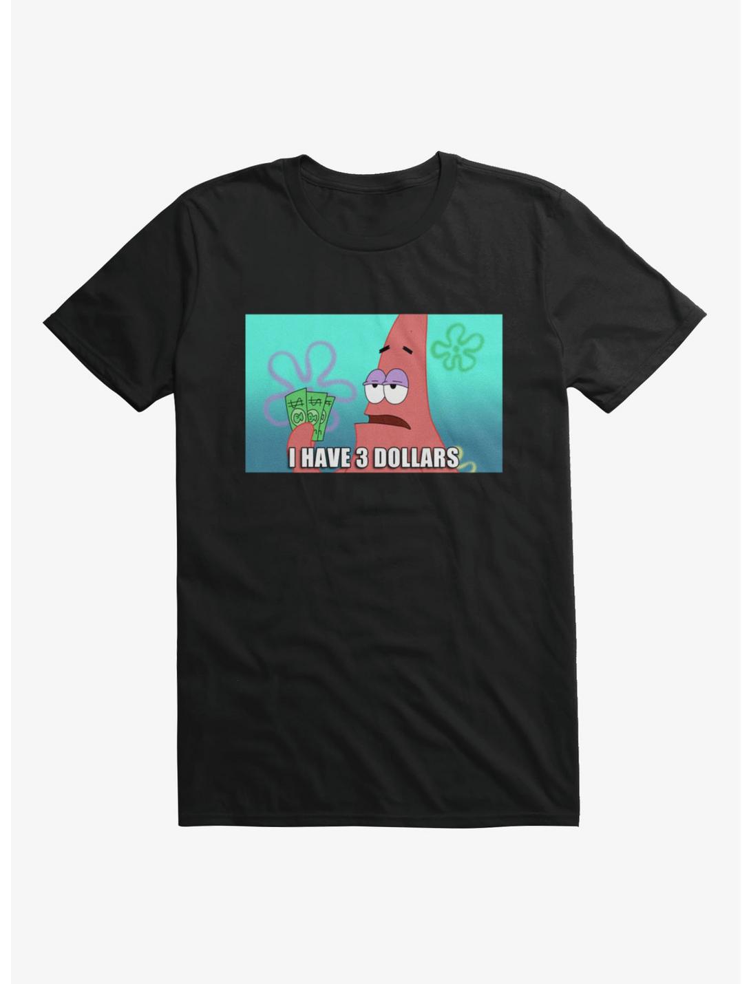 T-Shirt Bob l'éponge Patrick Meme 3 dollars